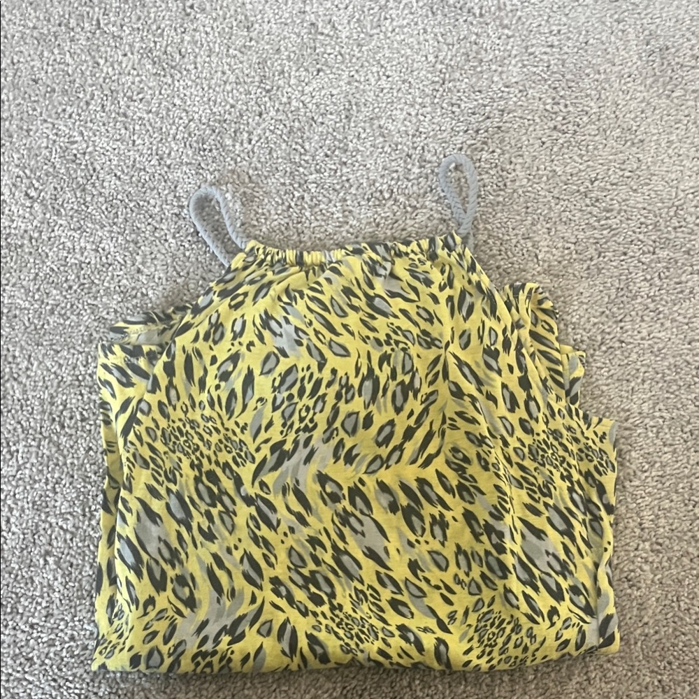Derek Heart Yellow Leopard Print Camisole